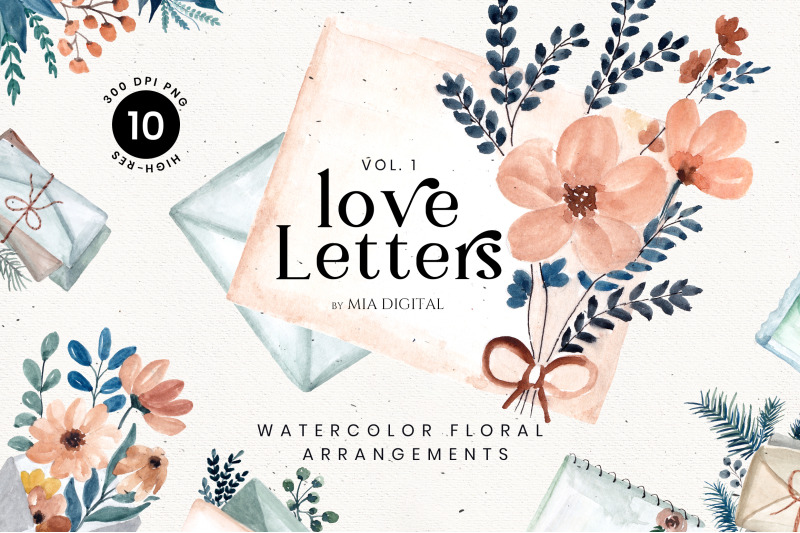 love-letters-mail-clipart-watercolor-floral-envelope-clip-arts-vol-1