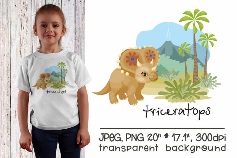 triceratops-sublimation-design-png