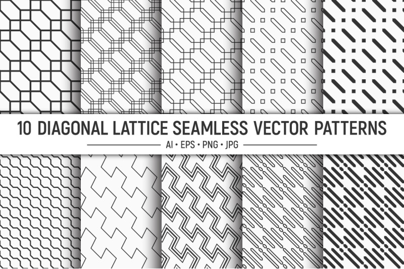 10-seamless-diagonal-stripes-vector-patterns