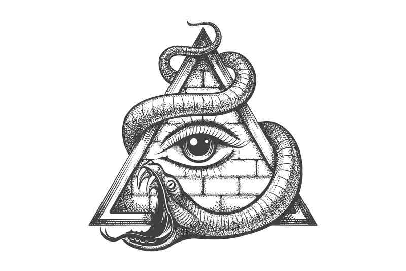 allseeing-eye-in-magic-triangle-entwined-by-snake