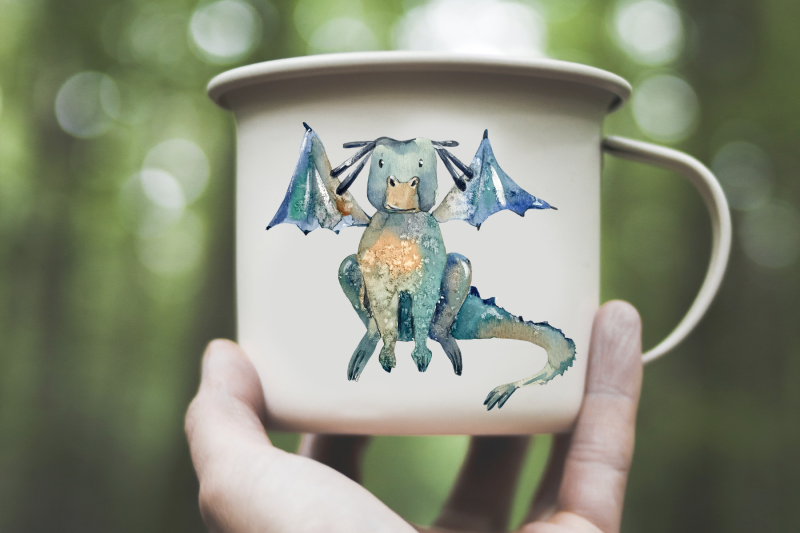cute-dragons-watercolor-clip-art-set
