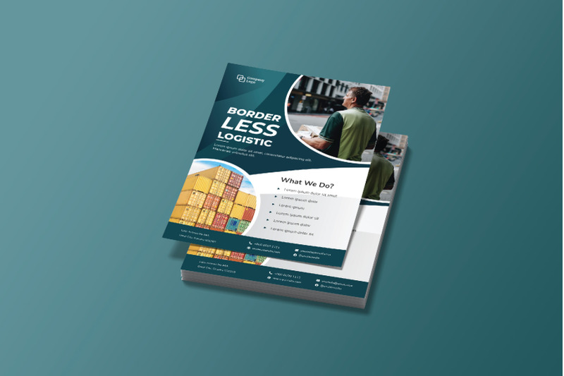 logistic-service-flyer-brochure-template