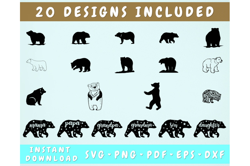 20-bear-svg-bundle-bear-cut-files