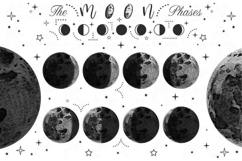 moon-phases-watercolor-set