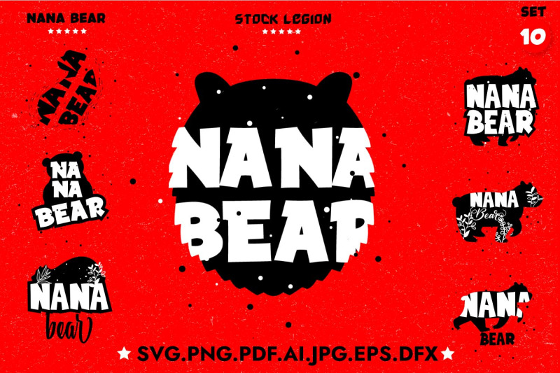 10-nana-bear-svg-bundle