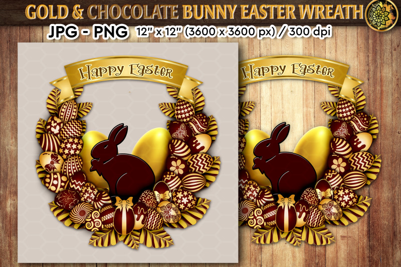 easter-golden-wreath-amp-chocolate-bunny-in-2-format-versions-jpg-amp-png