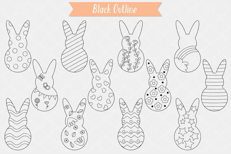 easter-bunny-and-eggs-doodles-decorated-heart-flower-polka-dots