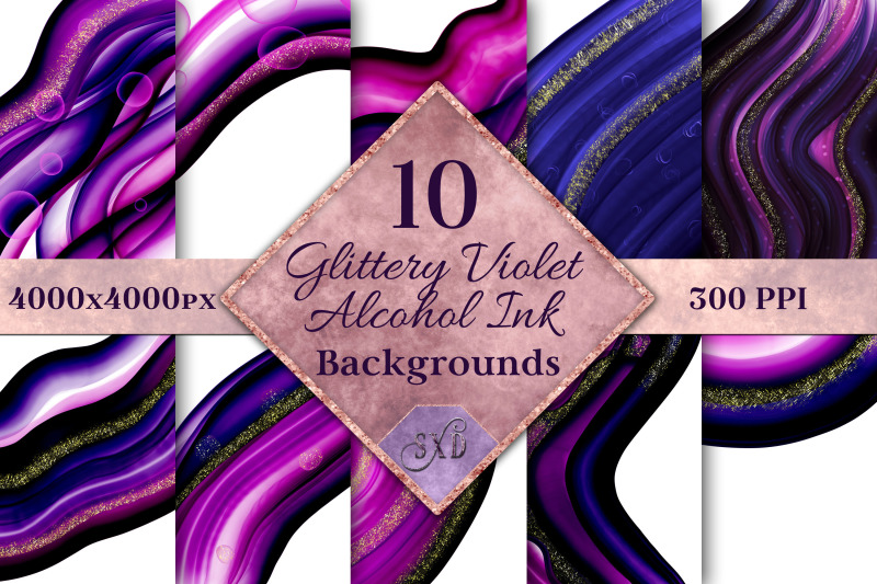 glittery-violet-alcohol-ink-backgrounds-10-image-set