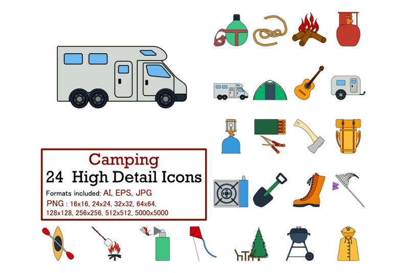 camping-icon-set
