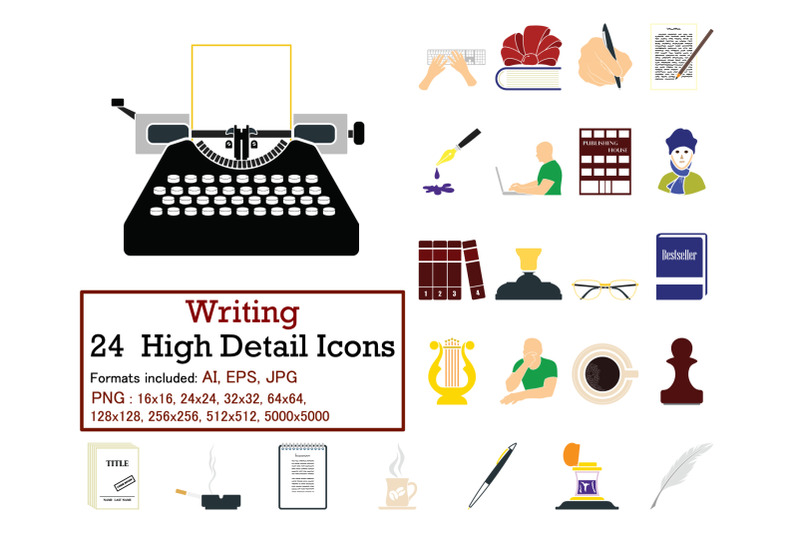 writing-icon-set