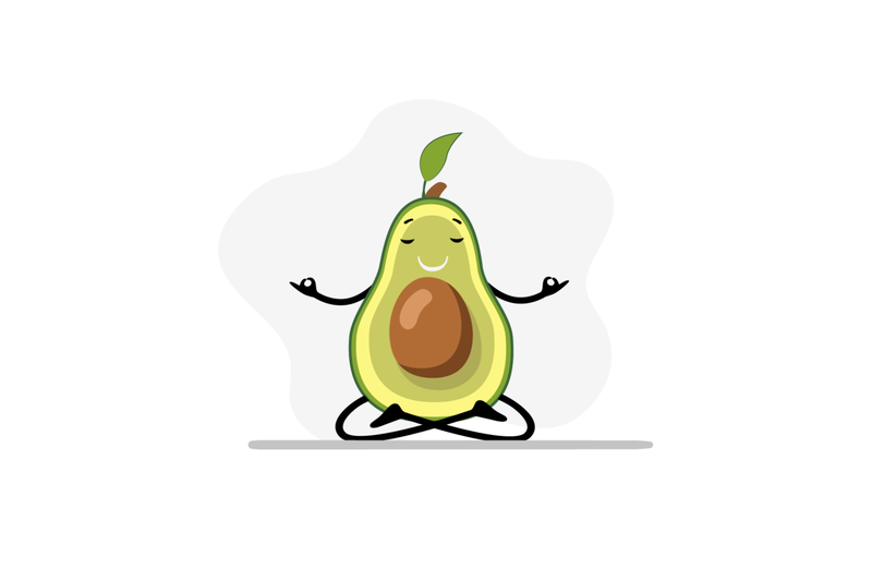 avocado-doing-yoga-calm-meditation-and-right-breathe