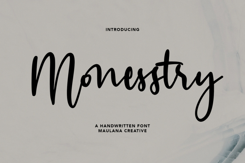monesstry-handwritten-script