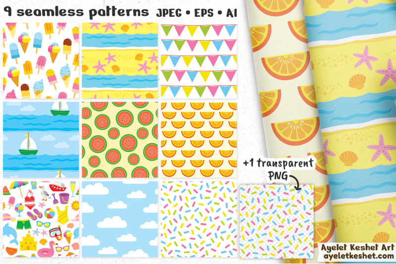 Cute printable planner stickers for summer - Ayelet Keshet