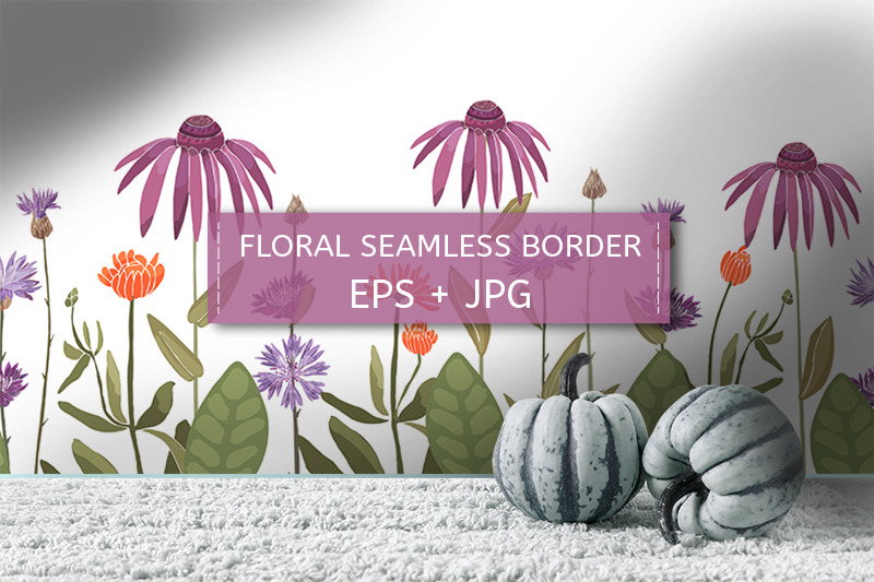 echinacea-floral-border