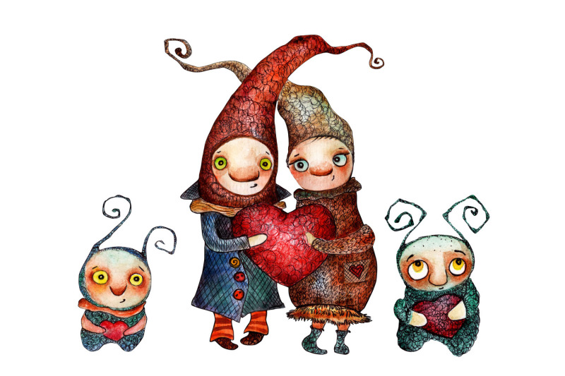 a-set-of-drawings-of-cute-gnomes