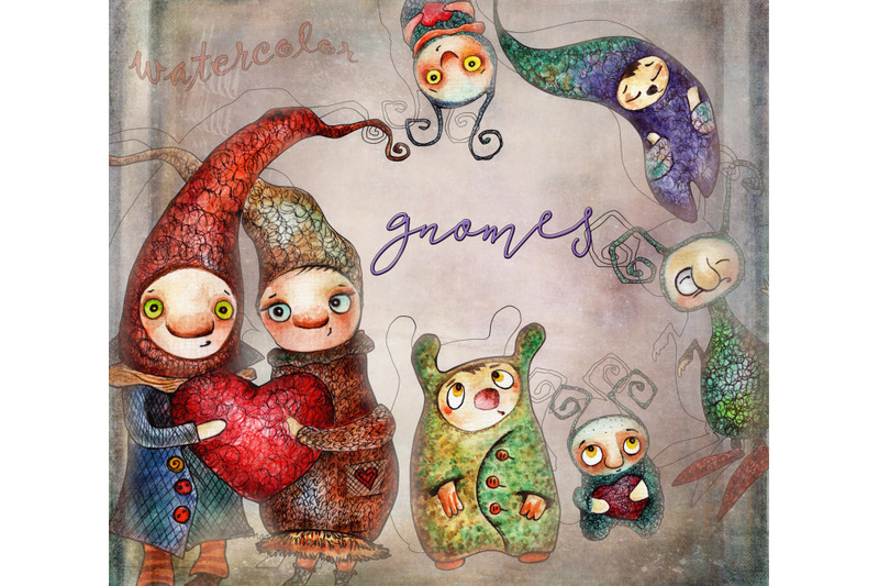 a-set-of-drawings-of-cute-gnomes