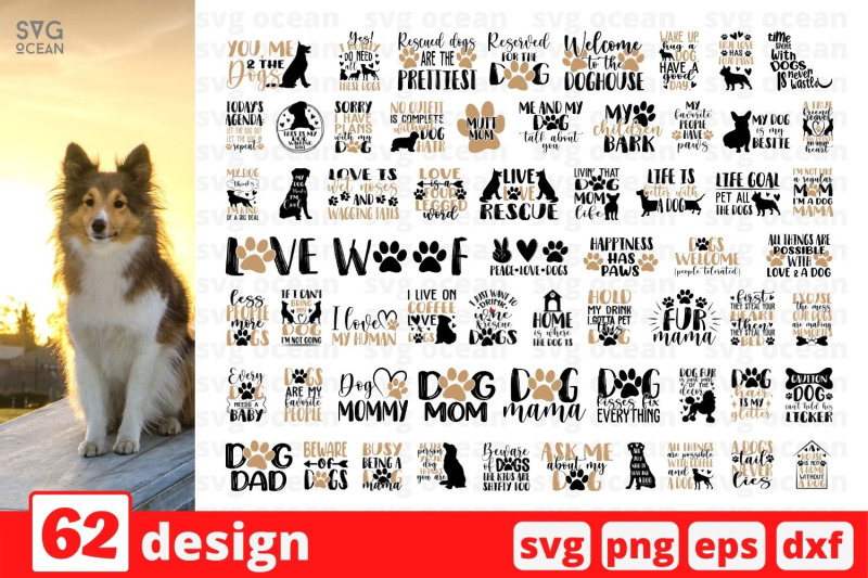Dog Mama SVG Bundle DXF File Include