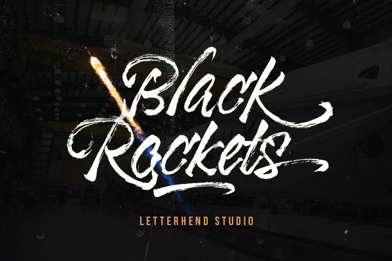 black-rockets-dry-brush-font