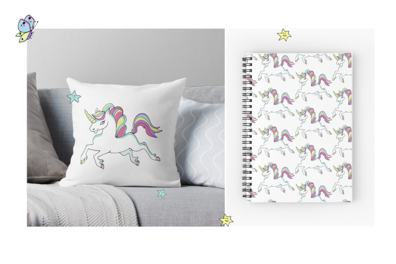 rainbow-unicorns-nursery-clipart