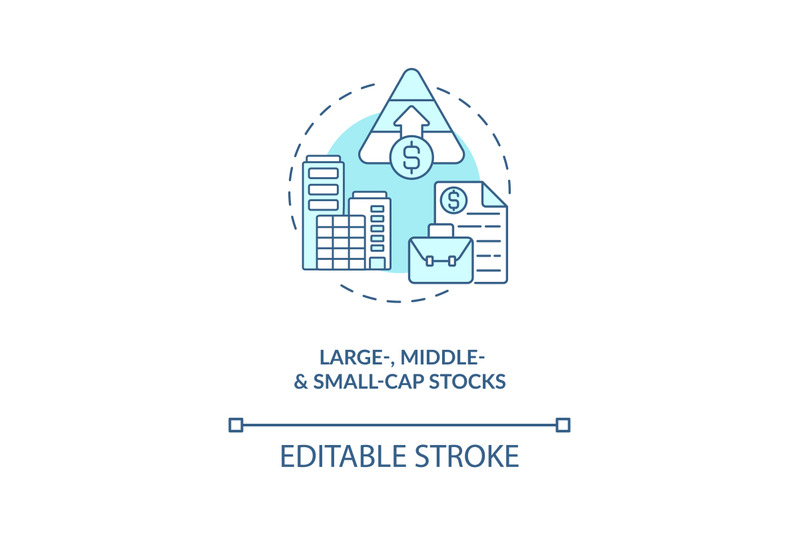 large-middle-and-small-cap-stocks-concept-icon