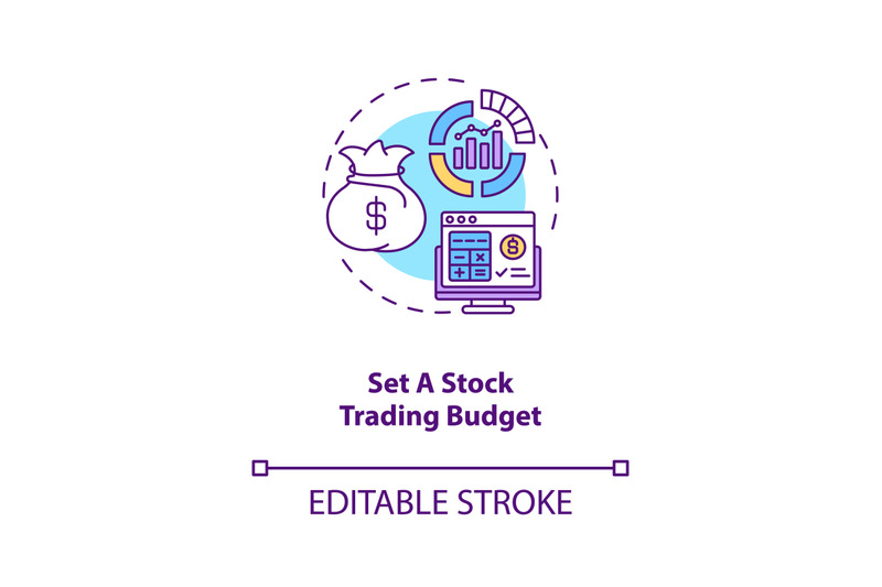 setting-stock-trading-budget-concept-icon