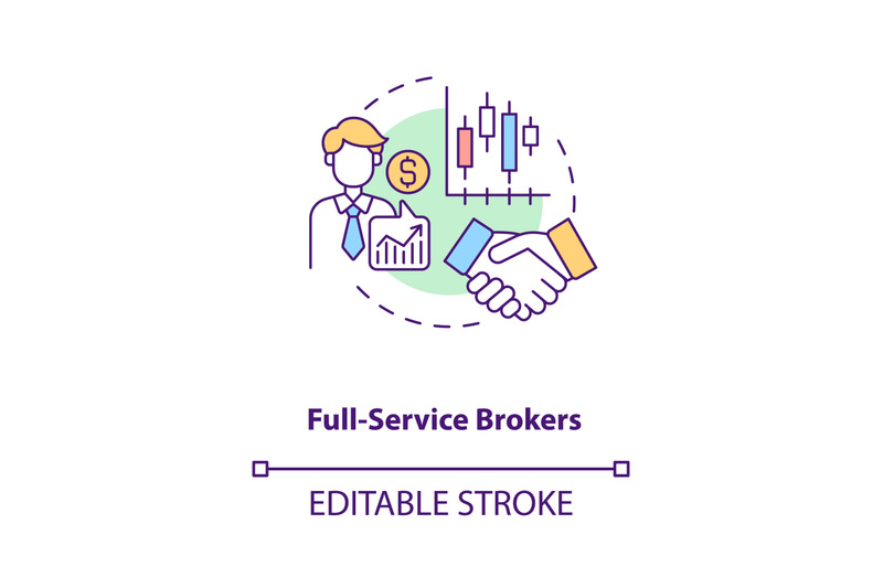 full-service-brokers-concept-icon