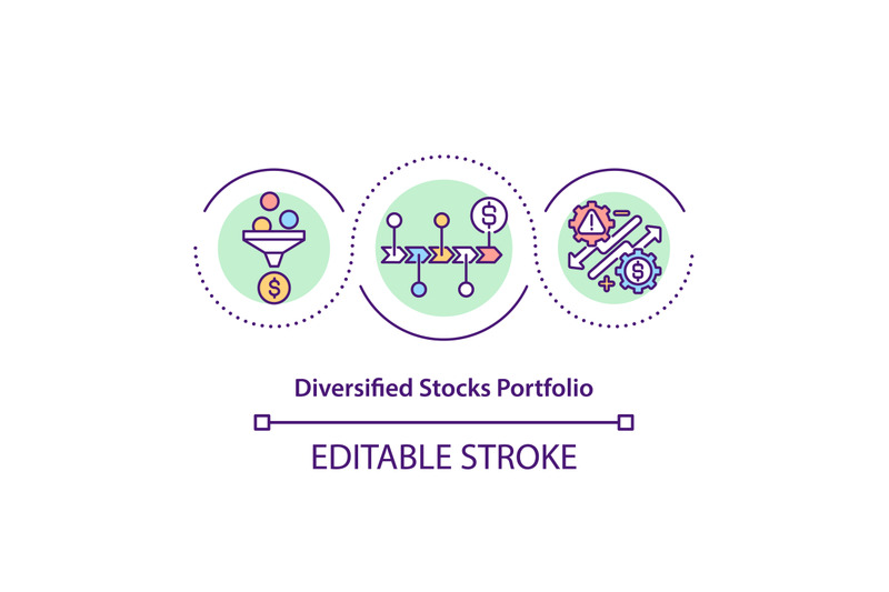 diversified-stocks-portfolio-concept-icon