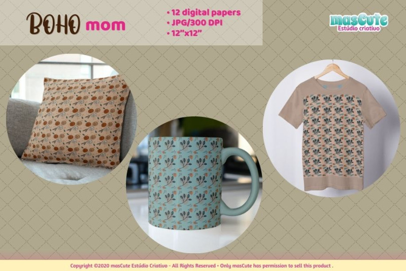 boho-mom-mothers-day-digital-paper