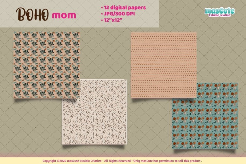 boho-mom-mothers-day-digital-paper