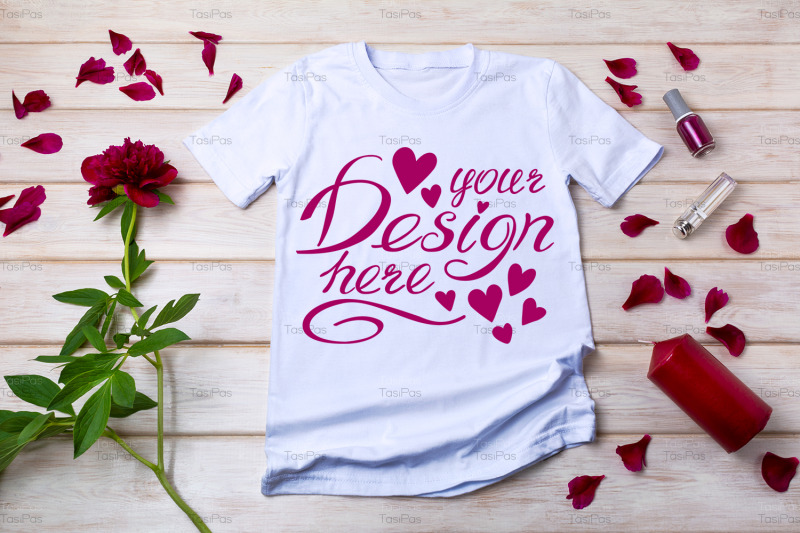 women-t-shirt-mockup-with-red-peony