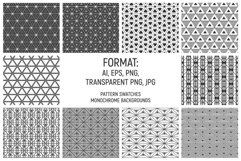 10-seamless-geometric-triangles-vector-patterns