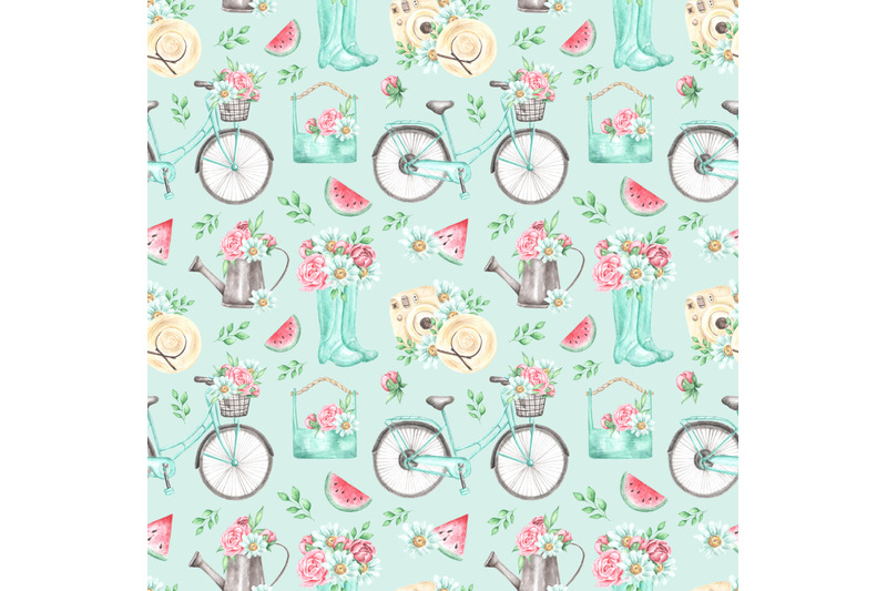 summer-vacation-watercolor-seamless-pattern-country-house-provence