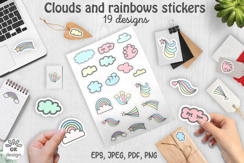 rainbow-stickers-printable-19-designs-rainbow-and-clouds-stickers-p