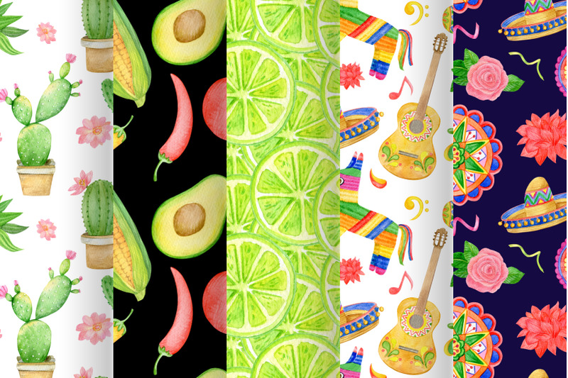 watercolor-mexican-fiesta-clipart-set-cinco-de-mayo-summer-taco