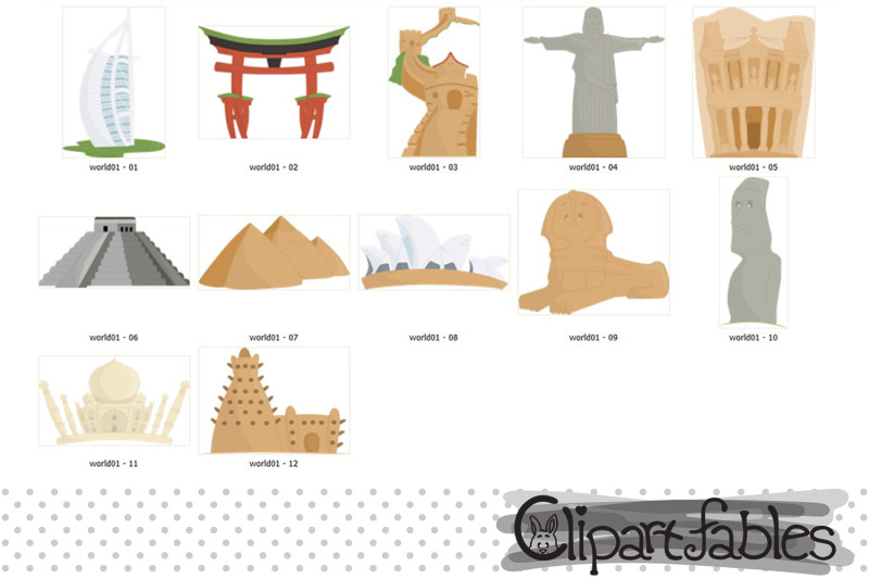 cute-travel-in-the-world-clipart-famous-buildings