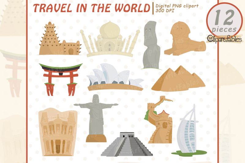 cute-travel-in-the-world-clipart-famous-buildings