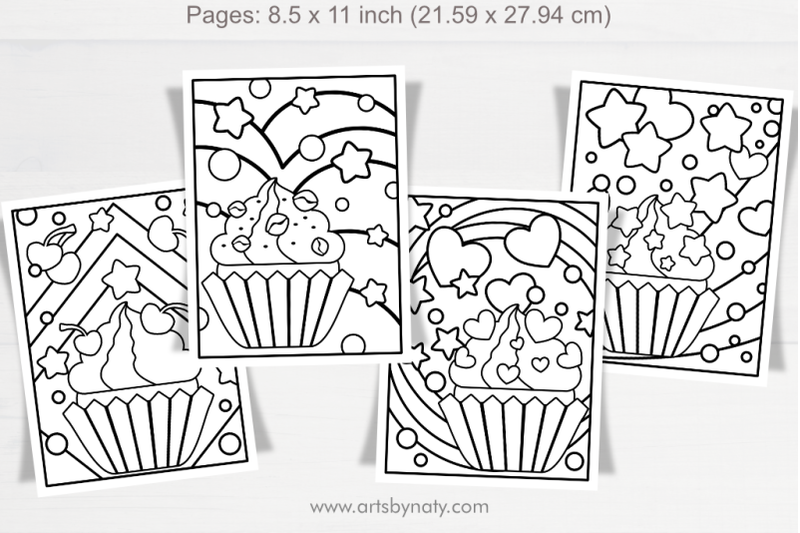 coloring-pages-for-kids-cupcake-party