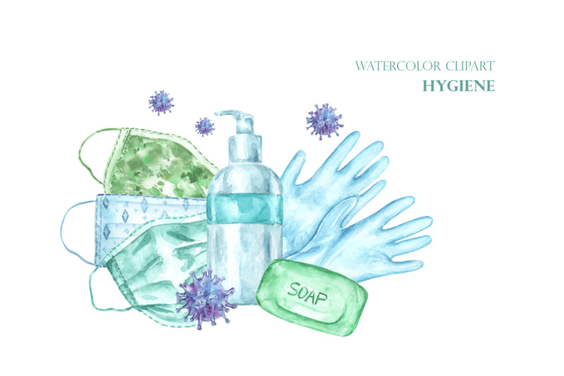 watercolor-clipart-covid-hygiene-poster-banner-covid-19