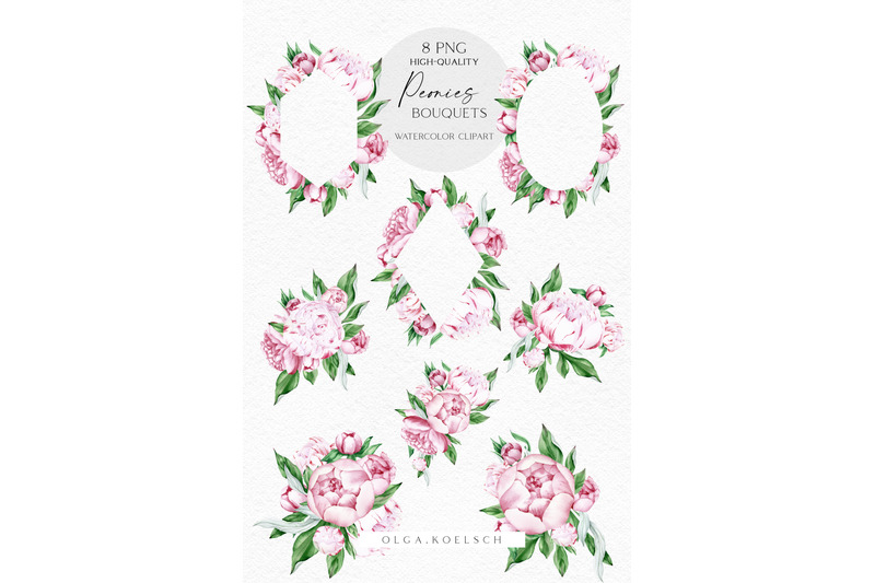 watercolor-pink-peonies-clipart-watercolor-boho-floral-frames-png
