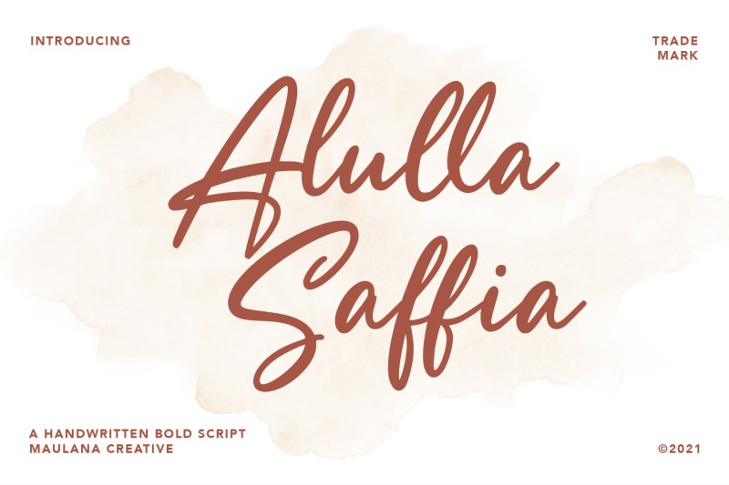 alulla-saffia-handwritten-script