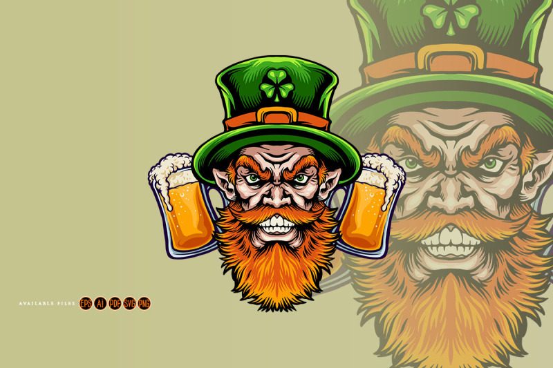 man-with-beard-and-mustache-st-patrick-039-s-day-illustration