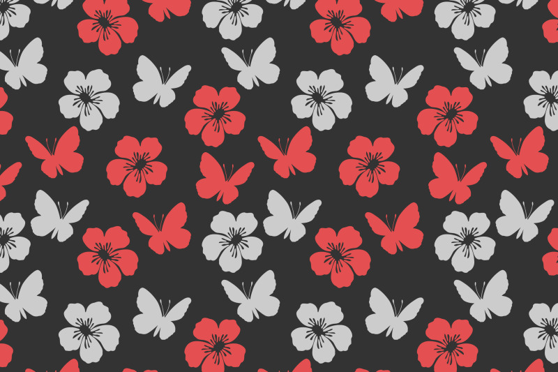 cute-butterfly-and-flower-pattern