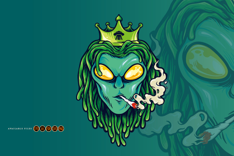 alien-dreadlock-king-weed-smoke