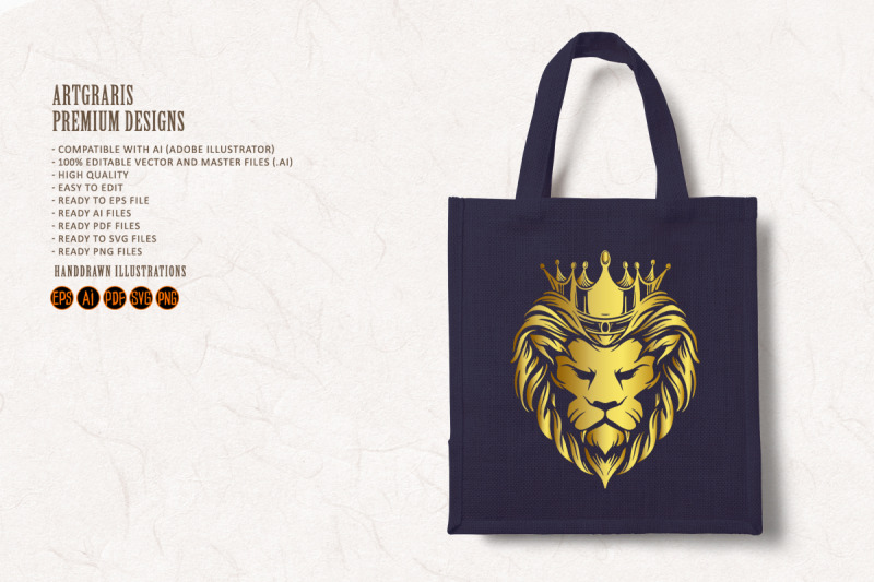 crown-gold-lion-logo-company-premium