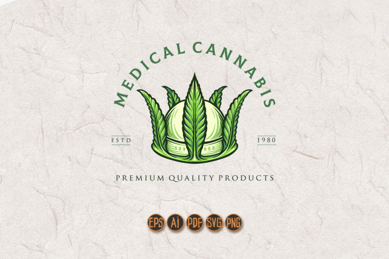 crown-medical-cannabis-logo-weed-design