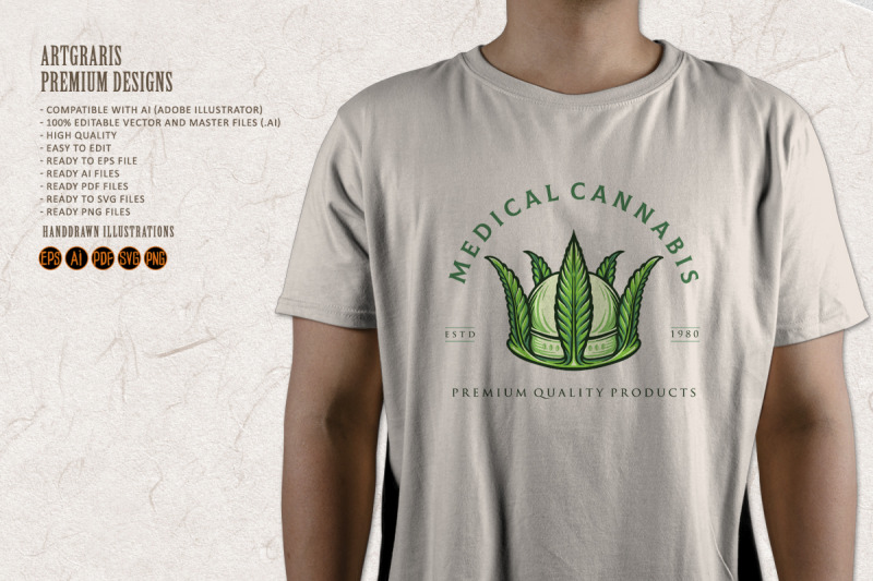 crown-medical-cannabis-logo-weed-design