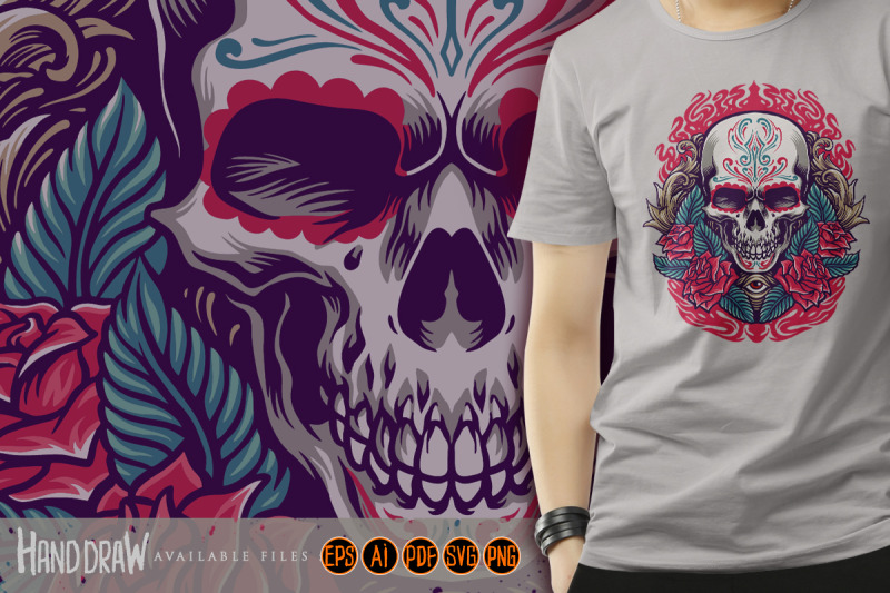 dia-de-los-muertos-mexican-skull-illustration