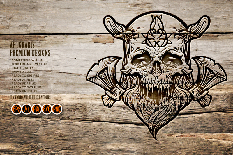 skull-viking-warrior-with-axe