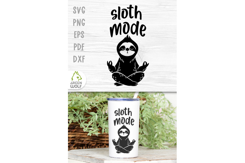 tumbler-design-svg-meditation-svg-yoga-sloth-svg-sloth-mode-svg-file