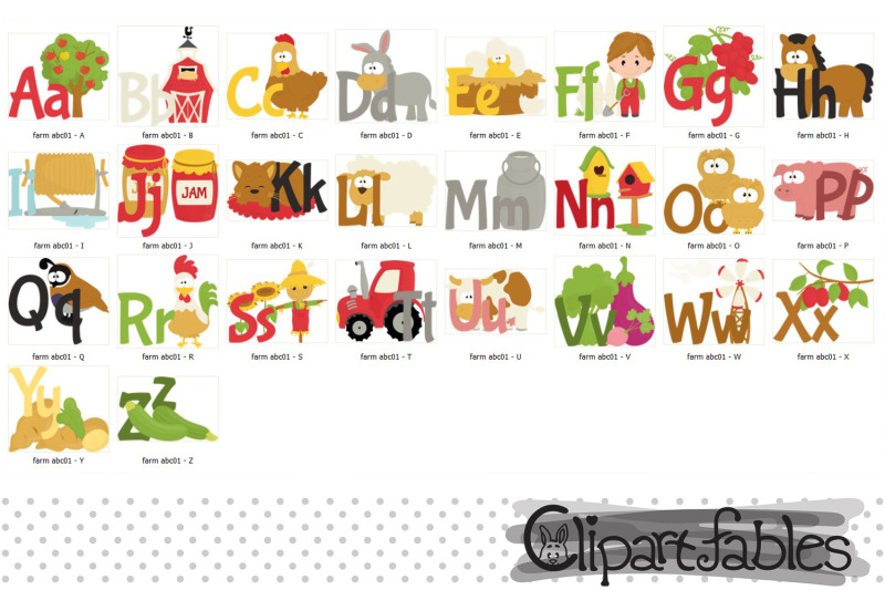 farm-alphabet-clipart-barnyard-abc-kids-alphabet